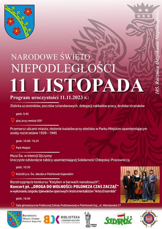 Narodowe Święto Niepodległości 11 Listopada 2023 r.